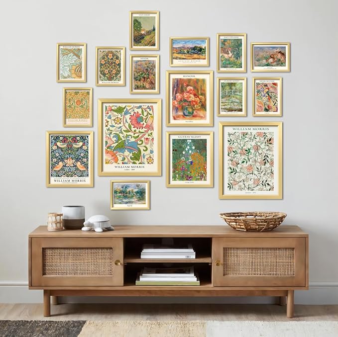 ANERZA 16 PCS Vintage Eclectic Wall Art Decor, William Morris Wall Prints - Image 5