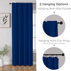CUCRAF Royal Blue Blackout Curtains 63 inch Length 2 Panels Set, Rod Pocket - Image 4