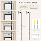 48"x14" Door Mirror, Rustic Full Length Mirror, Over The Door Hanging Mirrors - Image 5