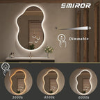 SMIROR Asymmetrical Backlit Bathroom Mirror - Image 5