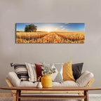 Sunset Forest Wall Art Nature Wheat Field Landscape Pictures Wall Decor - Image 3
