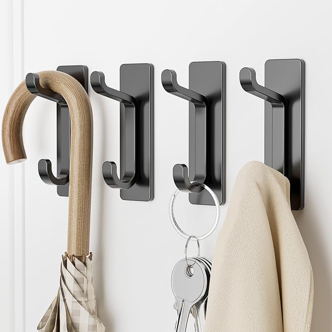 Self Adhesive Wall Hooks for Hanging: Extra Strong 13 LB, Hook for Coat - Image 5