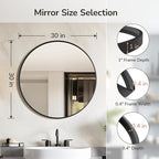 USHOWER 2- Pack Bathroom Mirrors - Image 4