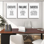 Framed Canvas Wall Art Success Quote, Office Wall Art, Positive Motivational - Image 3