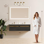 48X30 LED Bathroom Mirror with Lights, Backlit + Front Lit, Lighted Bathroom - Image 7