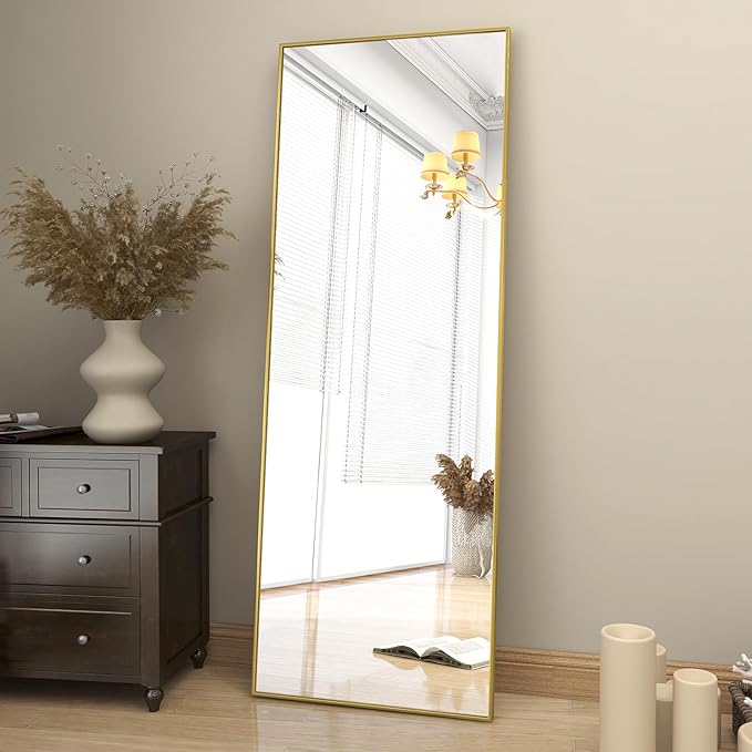 BEAUTYPEAK Full Length Mirror 64"x21", Standing Rectangle Floor or Wall-Mounted - Image 5