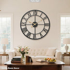 Pytha Sight 24 Inch Large Oversized Farmhouse Modern Decorative Wall Clock - Image 4