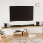 Heimlove Floating Shelves for Wall 48 Inches Long, 9.3" Deep Oak Floating Shelf - Image 2