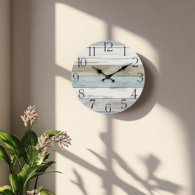 Wall Clock, 16 Inch Silent Non Ticking Wall Clocks Battery Operated, Rustic - Image 6