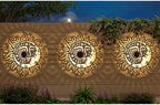 4 Pack Solar Fence Lights Metal Solar Powered Outdoor Wall Deck Step Lights Sun - Image 3