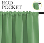 NICETOWN Blackout Curtains for Bedroom, Froest Green, 1 Pair, 62 by 63-inch - Image 2