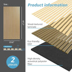 Art3d 2 Wood Slat Acoustic Panels - Image 5