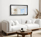 Black Framed Mirror 24"x40", Brushed Black Bathroom Mirrors - Image 4