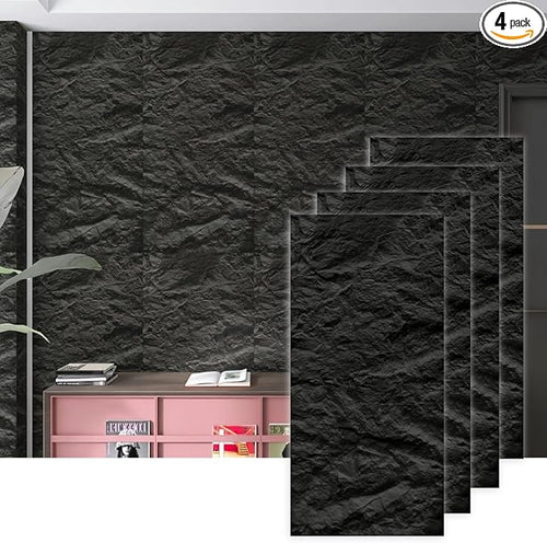 4-Pack 3D PU Stone Wall Panels for Interior Decor by ARTSLATSLatisakindofart