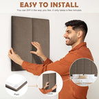 IFNOW Wall Mounted Upholstered Headboard King, 3D Peel and Stick Soundproof - Image 5