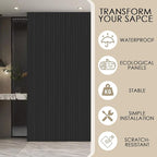 8-Pack 3D Slat Wall Panels — Soundproof Faux Wood Wall Panels - Image 4