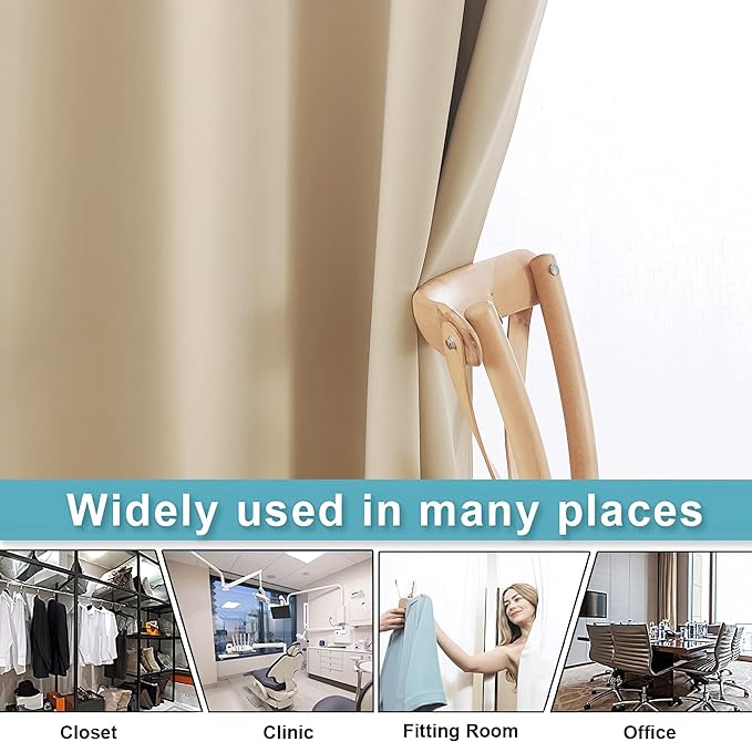 RYB HOME Blackout Curtains Soundproof Energy Saving Insulating Privacy Room - Image 5