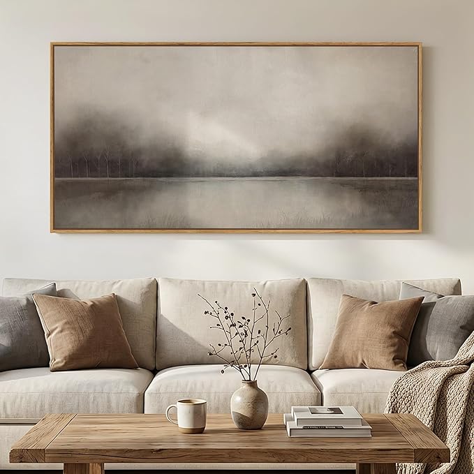 Large Framed Rustic Canvas Wall Art by Cuspin