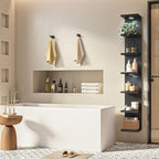 Fixwal Black Shelves 7 Tier Wall Mounted Shelf Unit Floating Shelves - Image 6