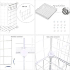 C&AHOME Wire Cube Storage, 8-Cube Organizer Metal C Grids Storage, Storage Bins - Image 6