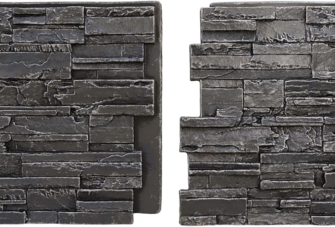EverStone Cascade Faux Stone Panel, 48 5/8"W x 24 3/4"H x 1 1/4"D, Dark River - Image 8