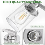 DORESshop 17 Inch Bathroom Light Fixtures, 3-Light Chrome Bathroom Lighting - Image 4