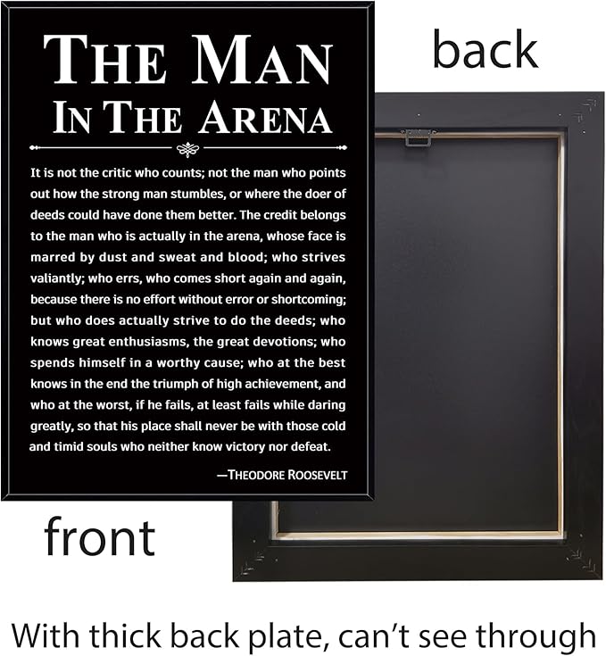 Howwii Office Wall Art Inspirational Decor The Man in the Arena Framed - Image 4