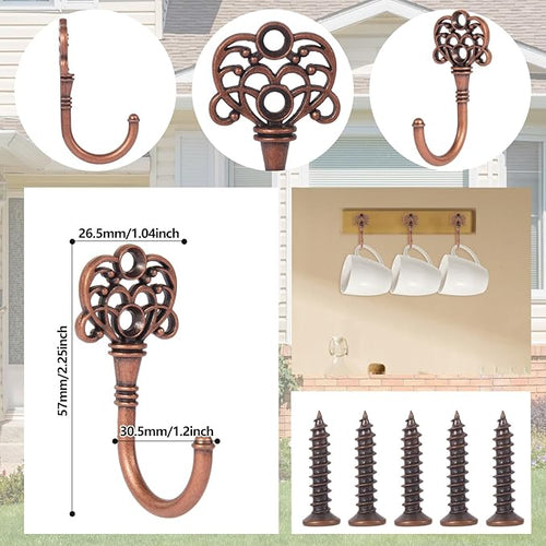20 PCS Vintage Metal Wall Hooks, Bohemian Decorative Hook - Image 2