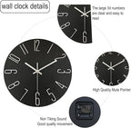 AIRUIFU Wall Clock 12 Inch Silent Non-Ticking Modern Clocks Battery Operated - Image 5