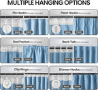 Ceiling Pinch Pleated Blackout Drapes 52 x 108 Inch Length 2 Panels - Image 2