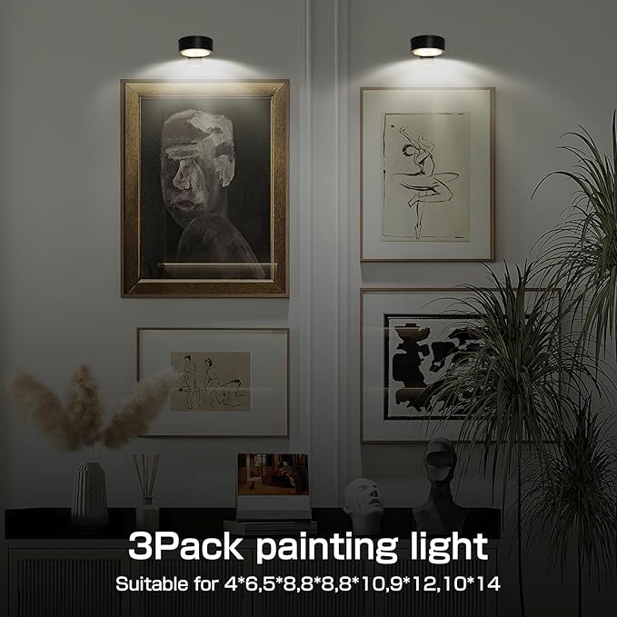 2-Pack Picture Light for Paintings Battery Operated Art Light - Image 4