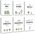 Coume 6 Pack Art Acoustic Panels 12" x 16" Inspirational Self Adhesive by Surlontye