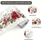 Vintage Rose Wallpaper Border 196x4 Inch Removable Wall Border Peel and Stick - Image 8