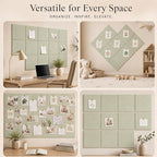 Large Cork Boards for Walls – 36" x 24" Self Adhesive Felt Wall Tiles - Image 6