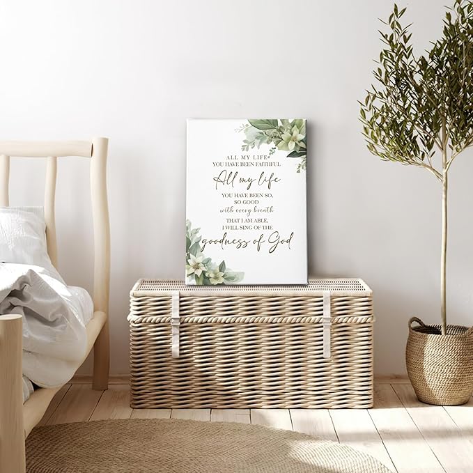 HIWX Christian Wall Decor, All My Life You Have Been Faithful Bible Verse - Image 3