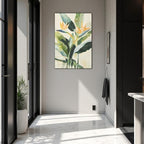 JolyWell Hand-paintd Botanical Canvas Wall Art Sage Green Leaf Tropical Plant - Image 4
