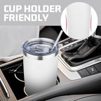 20 oz Tumbler with Lids and Straws, Stainless Steel Insulated Travel Coffee Mug, Double Wall Vacuum Insulated Tumblers, Powder Coated Coffee Tumbler for Cold & Hot Drinks (White, 6 Pack)
