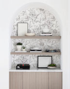JiffDiff Black and White Floral Wallpaper Peonies Removable Peel and Stick - Image 7