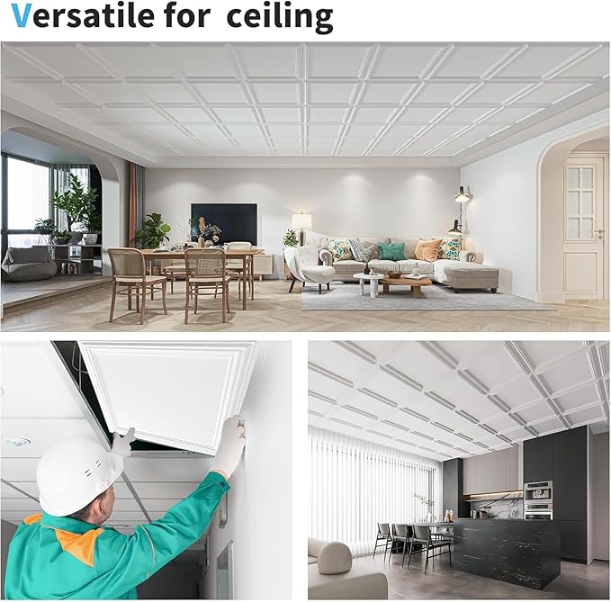 Art3d 12-Pack Drop Relief Ceiling Tiles - Image 8
