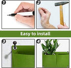 LITLANDSTAR 18 Pockets Hanging Grow Bags, 2 Pack Horizontal Wall Planter Plant - Image 5
