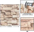10PCS 3D Wall Panels Peel and Stick Foam, Self-Adhesive Decorative 3D Brick - Image 3