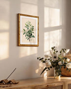 InSimSea Gold Bamboo Framed Canvas Wall Art, Vintage White Jasmine Botanical - Image 4