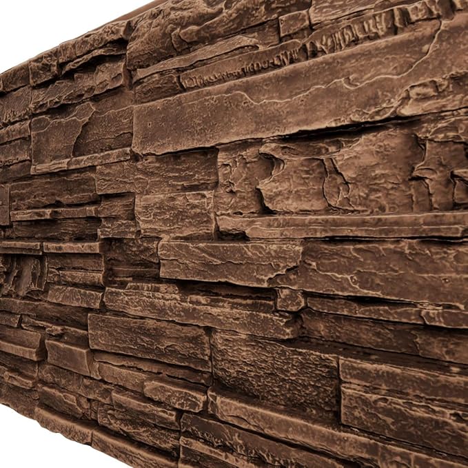 EverStone Cascade Faux Stone Panel, 48 5/8"W x 24 3/4"H x 1 1/4"D, Arizona Color - Image 7