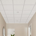 12 PCS 2ft x 2ft PVC White Slat Decorative Ceiling Tiles, Fluted Drop Ceiling - Image 5