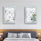 Wocred Set of 2 Rectangular Wall Mirror, Gorgeous Rustic Farmhouse Accent Mirror - Image 2