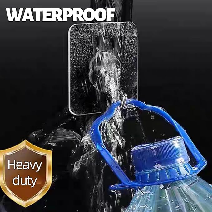 DDMY 100 Pack Heavy Duty Self Adhesive Hooks 50 lbs Transparent Reusable Sticky - Image 2