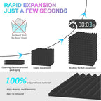 JBER 12 Pack Sound Proof Foam Panels, Acoustic Panels Wedges High Density - Image 3