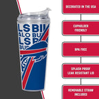 NFL Football 24oz Acrylic Tumbler with Hinged Lid, Officially Licensed Double Wall Tumbler for NFL Fans