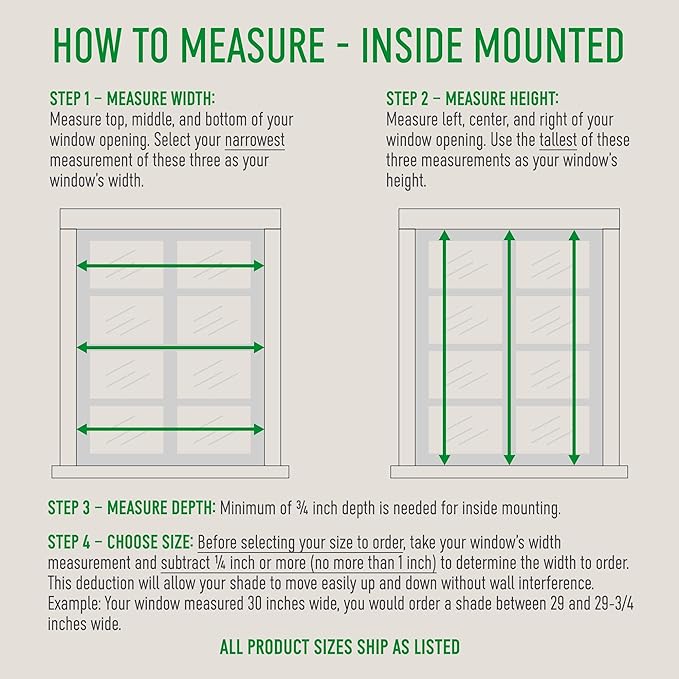 Calyx INTERIORS Cordless Bamboo Roman Shade Blind, Light Filtering, 32.5" W x - Image 5