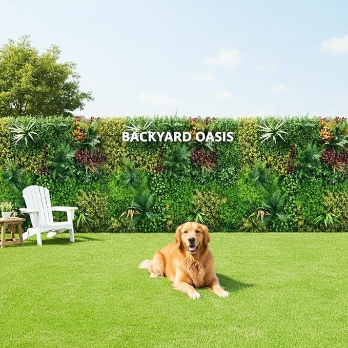 Artificial Grass Wall Backdrop Panels, Faux Boxwood Panels - Image 9